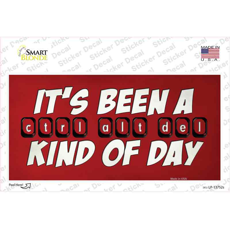 LP-13752s-M Ctrl Alt Del Day Novelty Sticker Decal - Medium