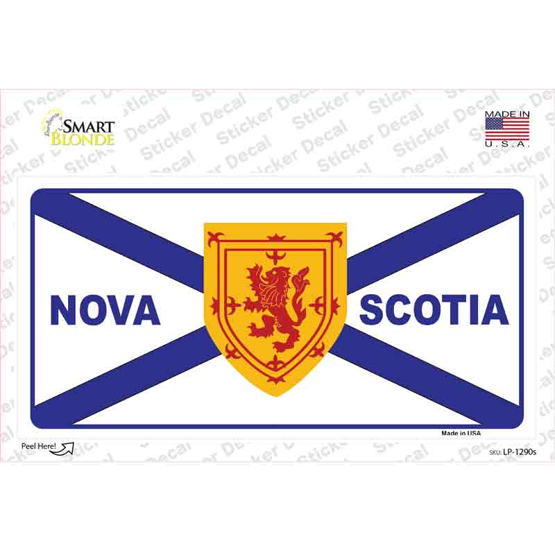 LP-1290s-M Nova Scotia Flag Novelty Sticker Decal - Medium