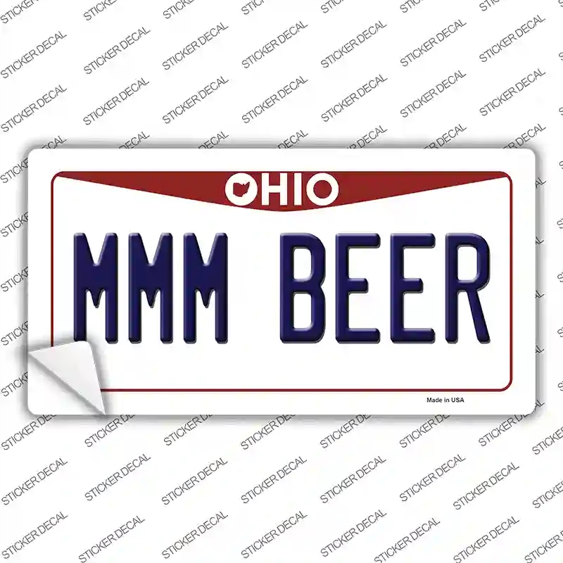 LP-13996s-XL MMM Beer Ohio Novelty Sticker Decal - Extra Large