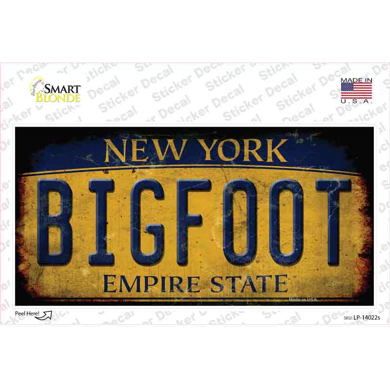 LP-14022s-M Bigfoot   York Novelty Sticker Decal - Medium