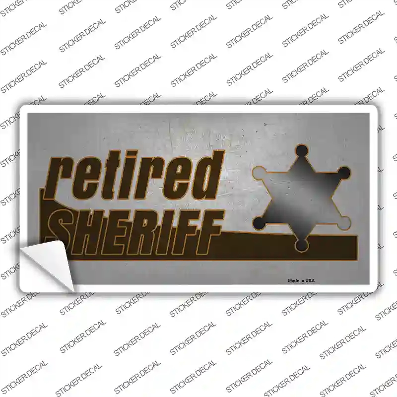 LP-13785s-L Retired Sheriff Novelty Sticker Decal - Large