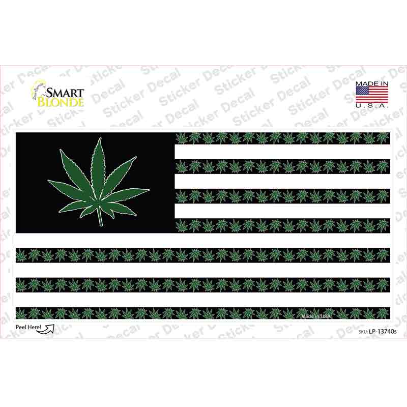 LP-13740s-M American Weed Novelty Sticker Decal - Medium
