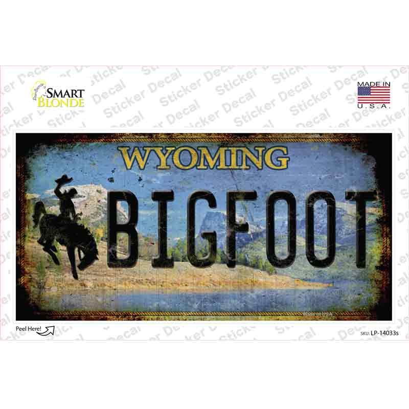LP-14033s-M Bigfoot Wyoming Novelty Sticker Decal - Medium