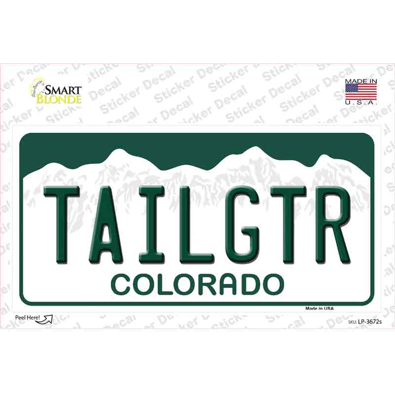 LP-3672s-M Tailgtr Colorado Novelty Sticker Decal - Medium