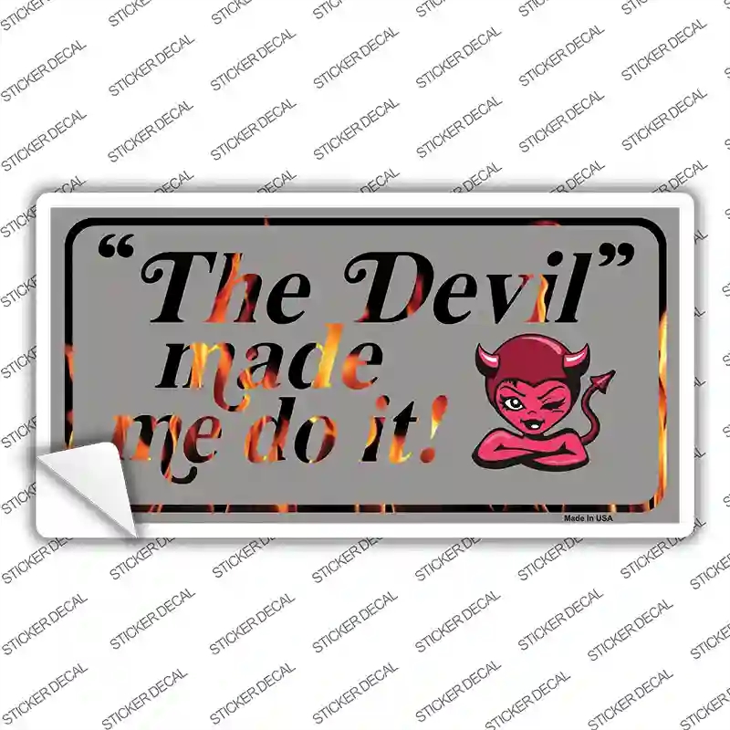 LP-373s-S The Devil Made Me Novelty Sticker Decal - Small