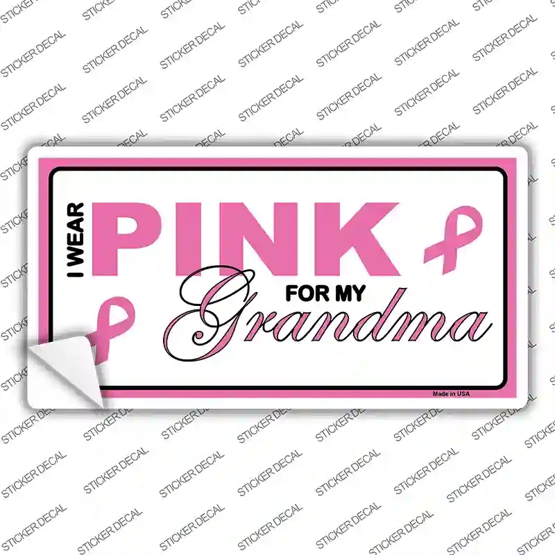 LP-2893s-L Pink for Grandma Novelty Sticker Decal - Large
