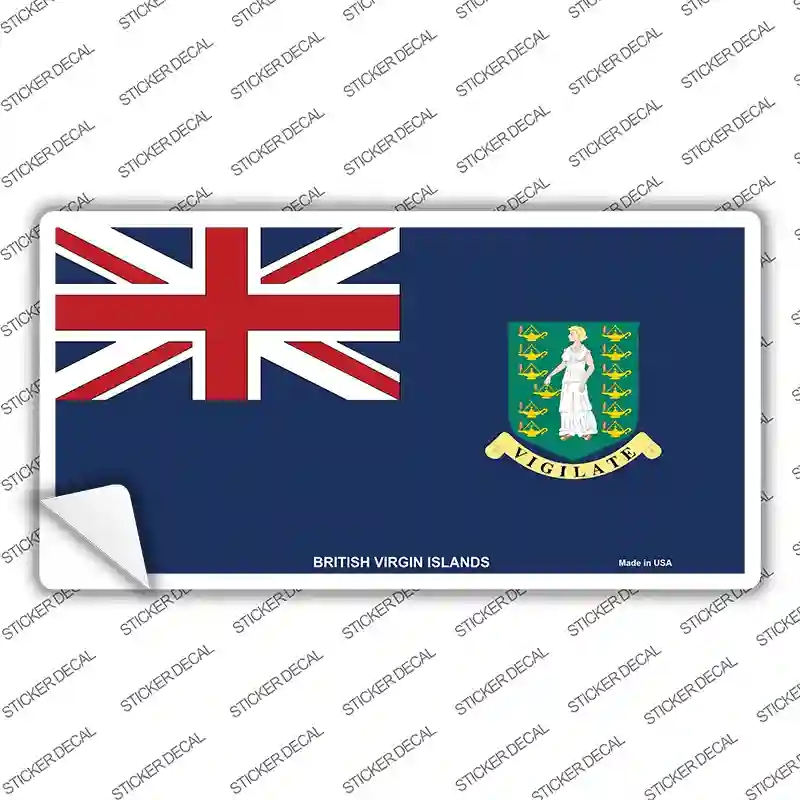 LP-3979s-XL British Virgin Islands Flag Novelty Sticker Decal - Extra Large