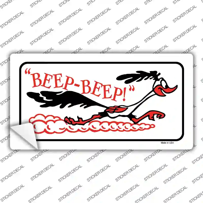 LP-318s-S Beep Beep Roadrunner Novelty Sticker Decal - Small