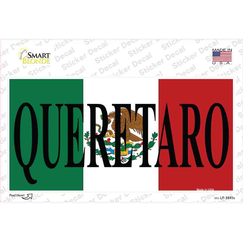 LP-3445s-M Queretaro Mexico Background Novelty Sticker Decal - Medium