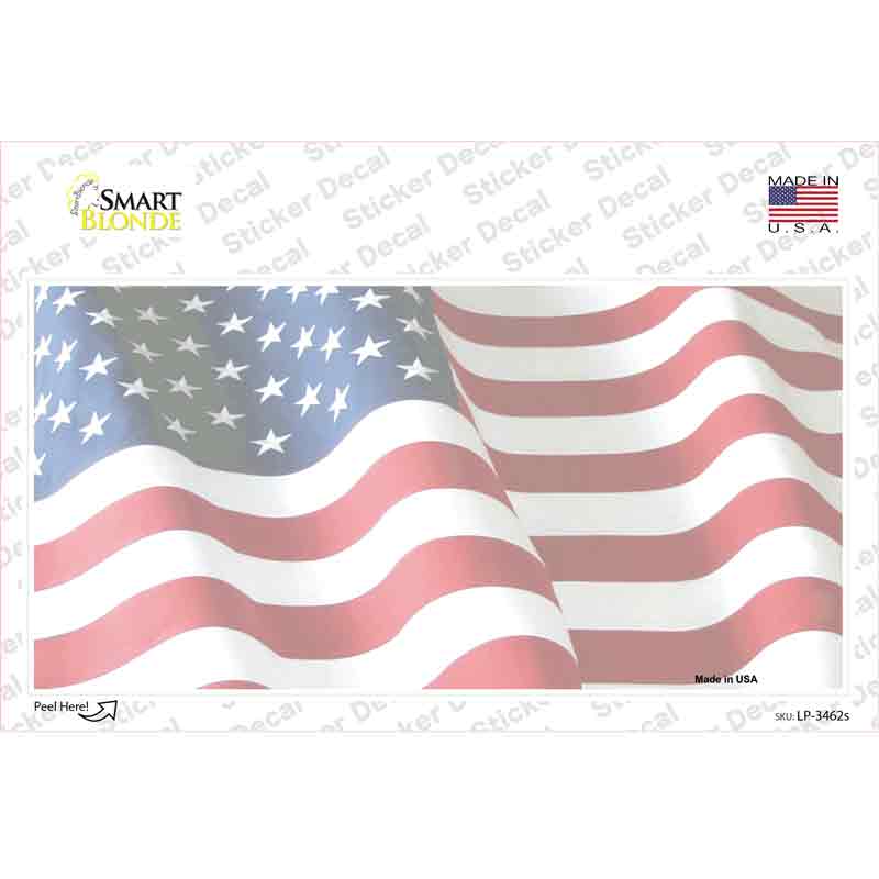 LP-3462s-M Faded Old Glory Novelty Sticker Decal - Medium