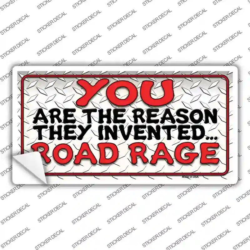 LP-346s-L Invented Road Rage Novelty Sticker Decal - Large