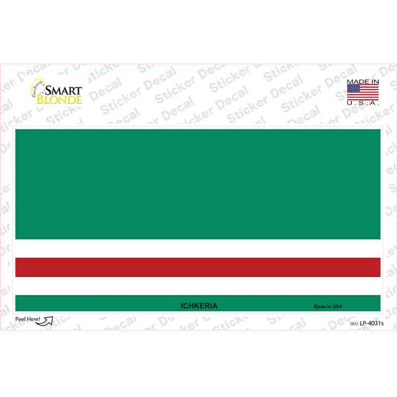 LP-4031s-M Ichkeria Flags Novelty Sticker Decal - Medium