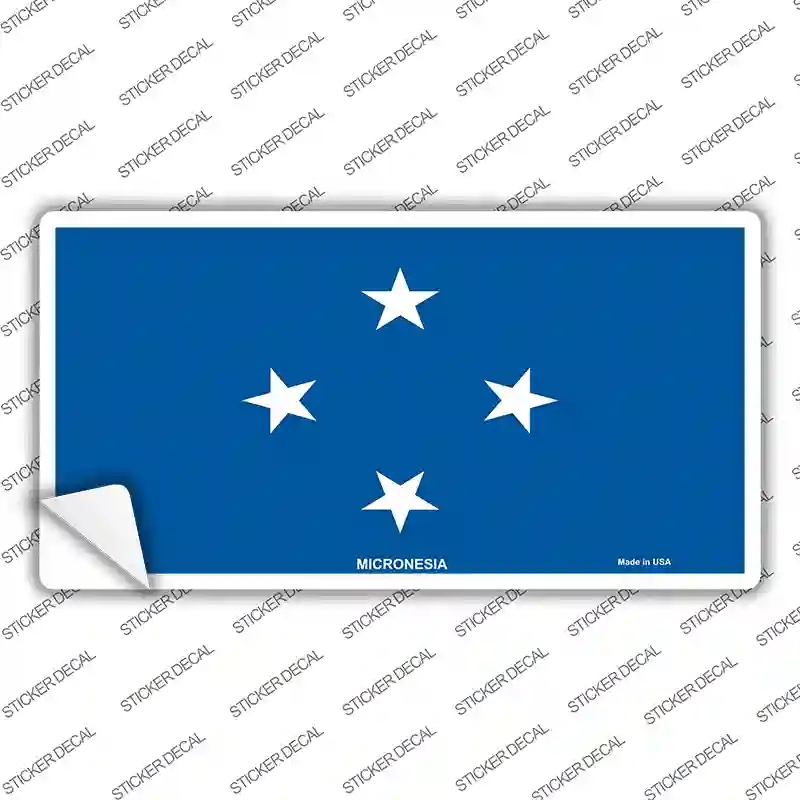 LP-4071s-L Micronesia Flag Novelty Sticker Decal - Large