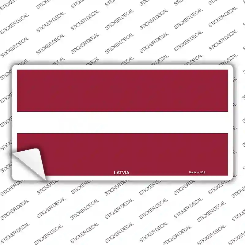 LP-4073s-S Latvia Flag Novelty Sticker Decal - Small