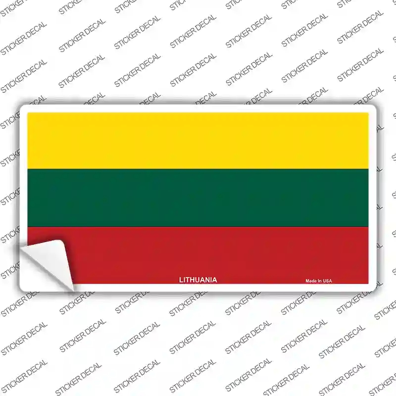 LP-4081s-S Lithuania Flag Novelty Sticker Decal - Small