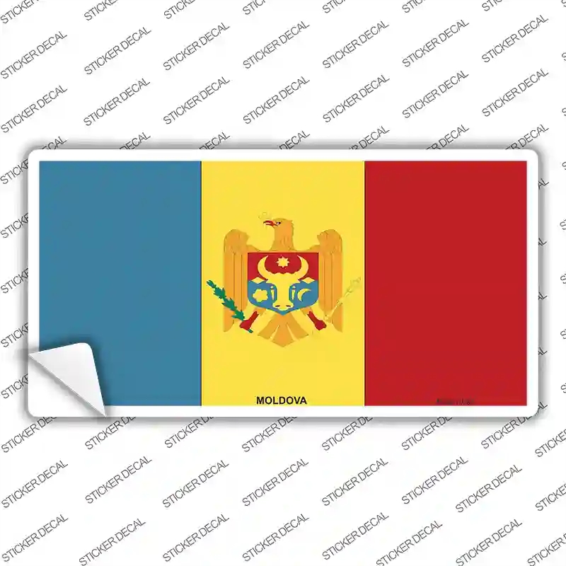 LP-4085s-S Moldova Flag Novelty Sticker Decal - Small