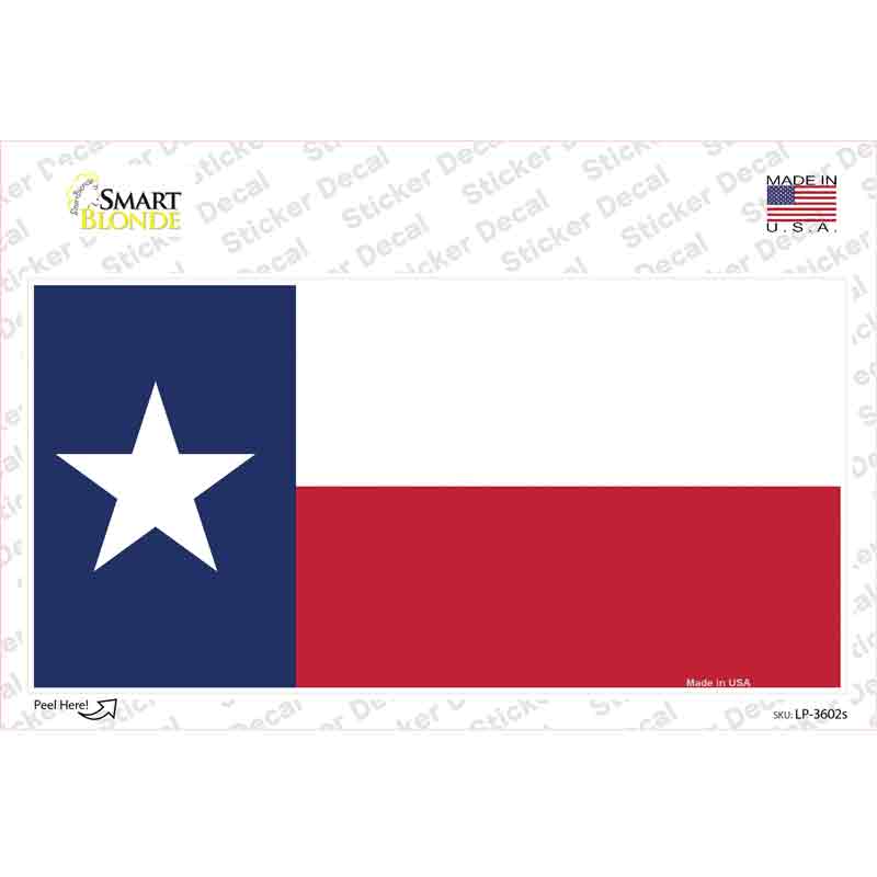 LP-3602s-M Texas State Flag Novelty Sticker Decal - Medium