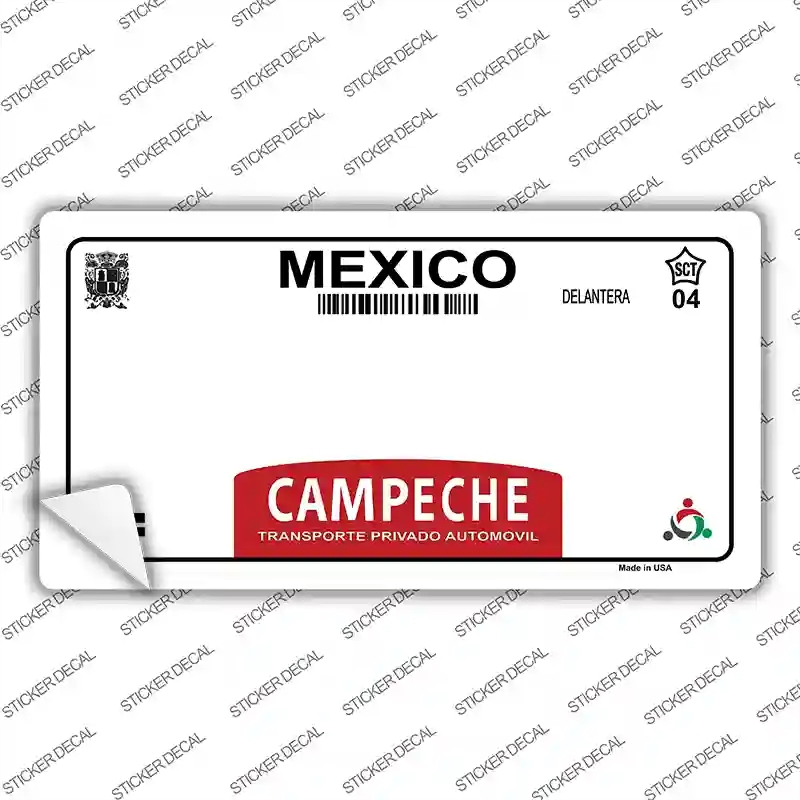 LP-4809s-S Campeche Mexico Novelty Sticker Decal - Small