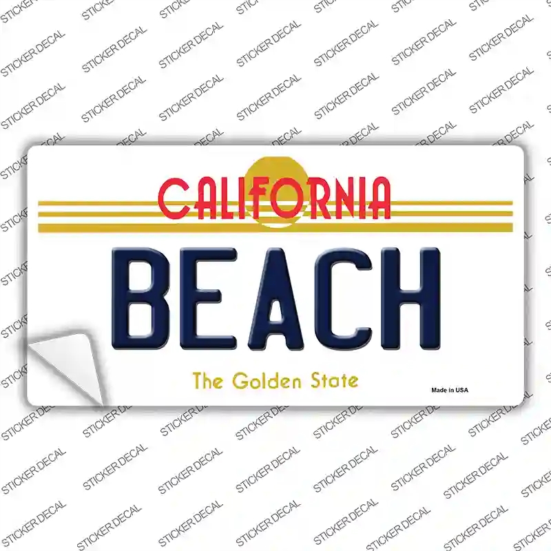 LP-4883s-L Beach California Novelty Sticker Decal - Large