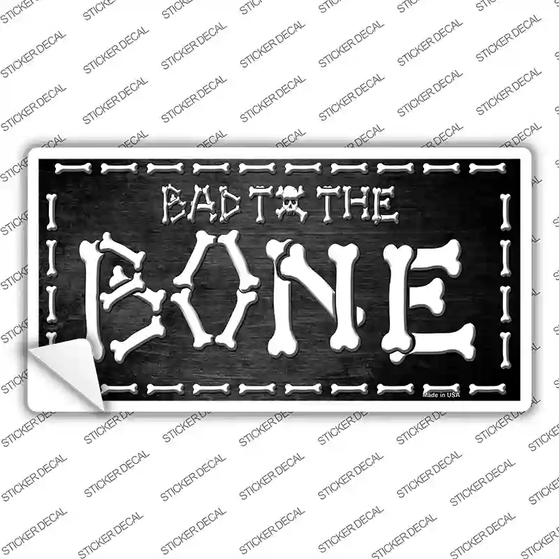 LP-368s-S Bad to the Bone Skull Novelty Sticker Decal - Small