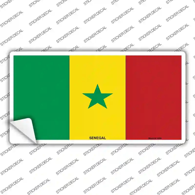 LP-4137s-S Senegal Flag Novelty Sticker Decal - Small