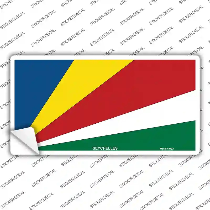 LP-4138s-L Seychelles Flag Novelty Sticker Decal - Large