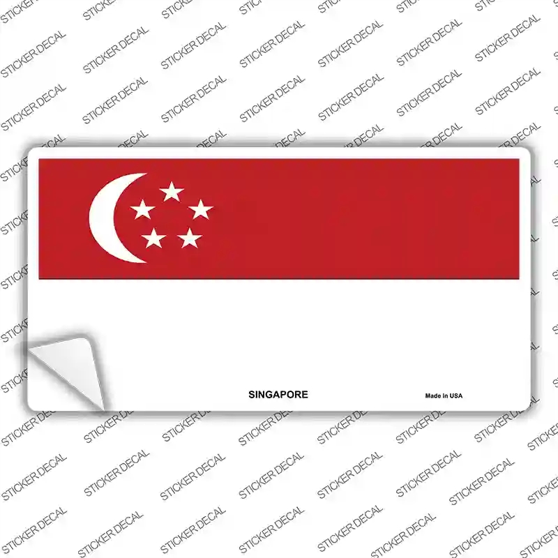 LP-4140s-XL Singapore Flag Novelty Sticker Decal - Extra Large