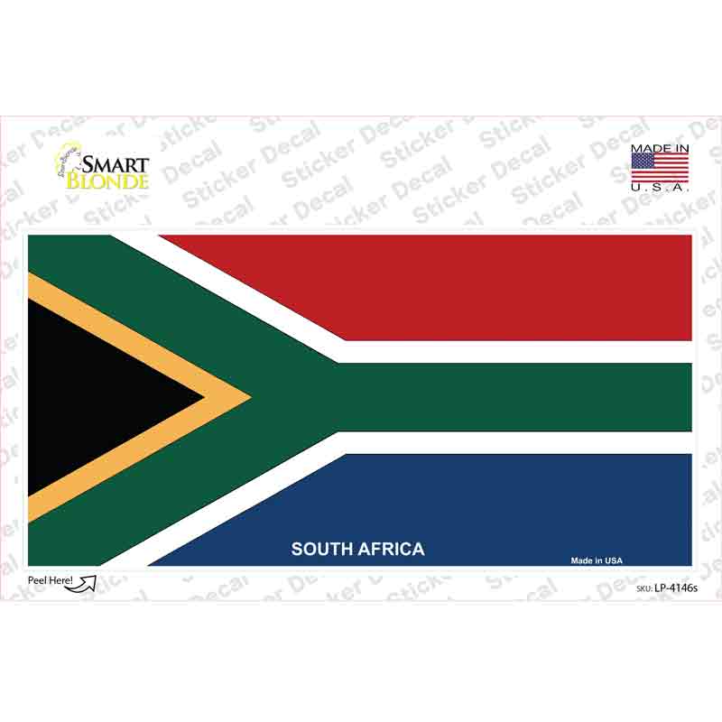 LP-4146s-M South Africa Flag Novelty Sticker Decal - Medium