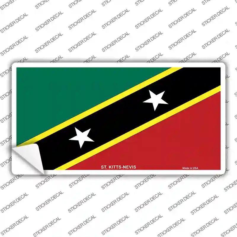 LP-4149s-S St Kitts-Nevis Flag Novelty Sticker Decal - Small