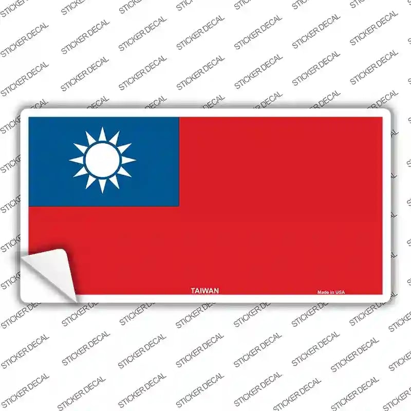 LP-4157s-S Taiwan Flag Novelty Sticker Decal - Small