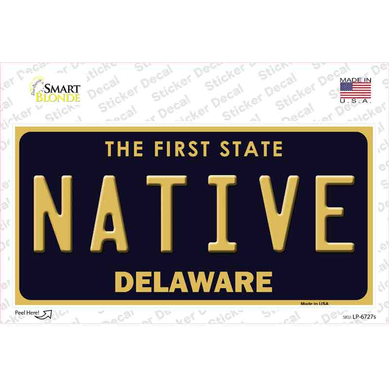 LP-6727s-M Native Delaware Novelty Sticker Decal - Medium