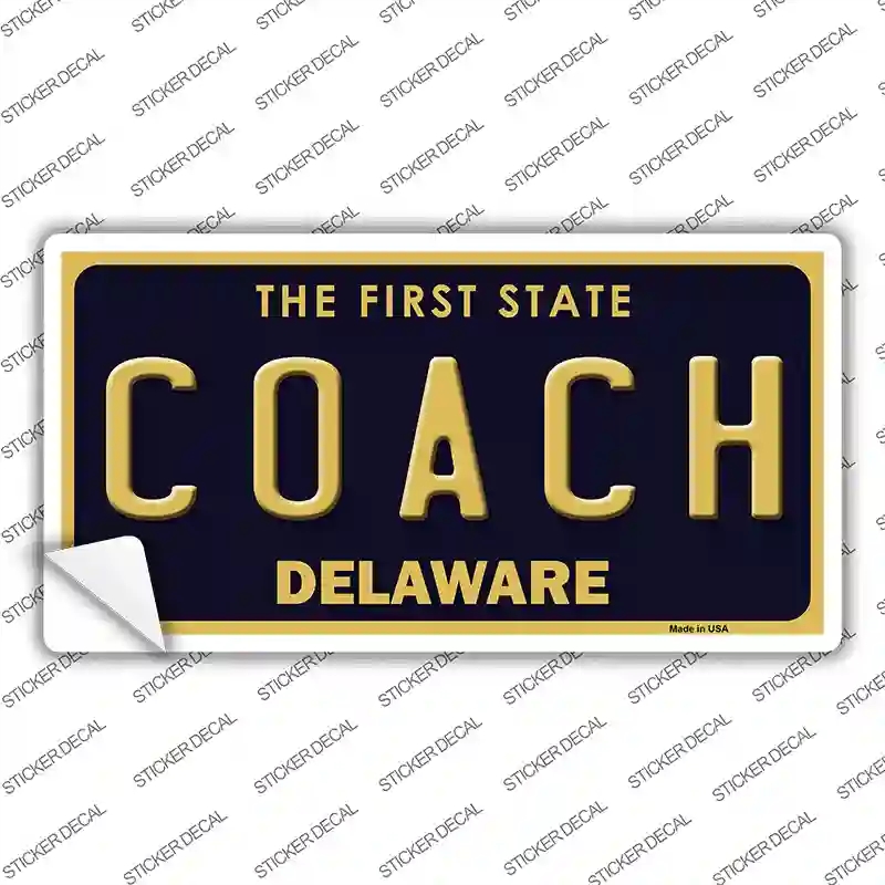 LP-6743s-L Coach Delaware Novelty Sticker Decal - Large