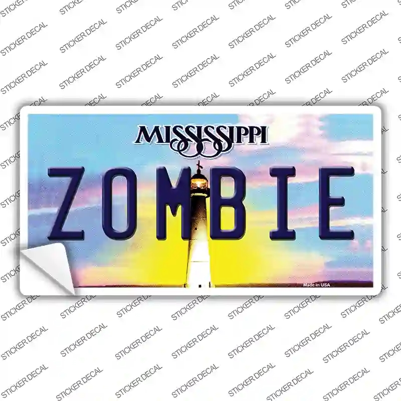 LP-6750s-S Zombie Mississippi Novelty Sticker Decal - Small
