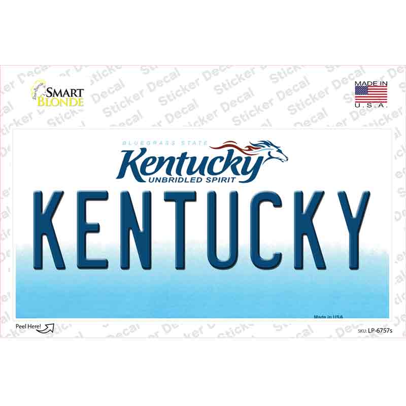 LP-6757s-M Kentucky Novelty Sticker Decal - Medium