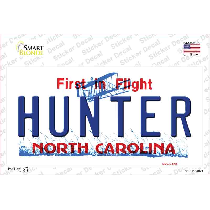 LP-6482s-M Hunter North Carolina Novelty Sticker Decal - Medium
