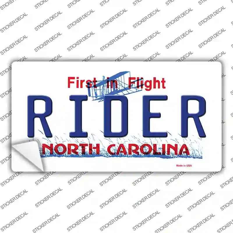 LP-6500s-S Rider North Carolina Novelty Sticker Decal - Small