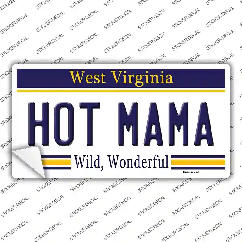 LP-6506s-L Hot Mama West Virginia Novelty Sticker Decal - Large