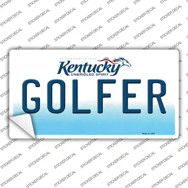 LP-6774s-L Golfer Kentucky Novelty Sticker Decal - Large