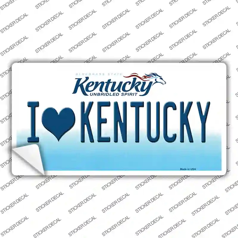LP-6786s-XL I Love Kentucky Novelty Sticker Decal - Extra Large