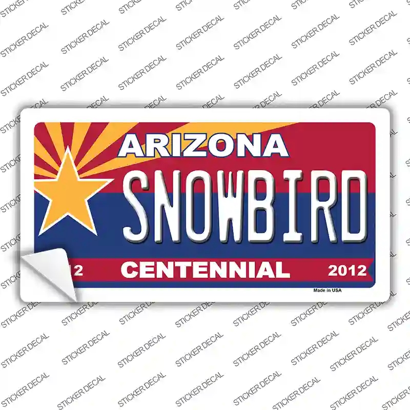 LP-6816s-XL Arizona Centennial Snowbird Novelty Sticker Decal - Extra Large