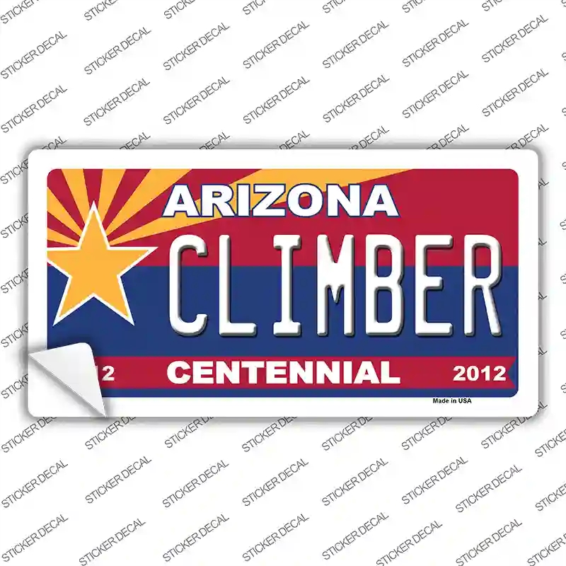 LP-6827s-S Arizona Centennial Climber Novelty Sticker Decal - Small