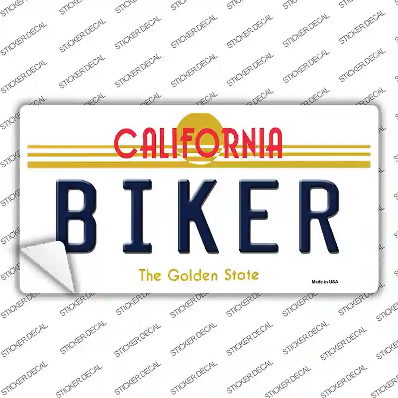 LP-6851s-S Biker California Novelty Sticker Decal - Small