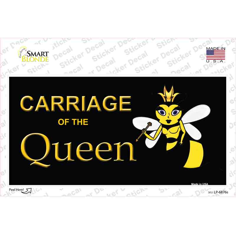 LP-6876s-M Carriage of Queen Bee Novelty Sticker Decal - Medium