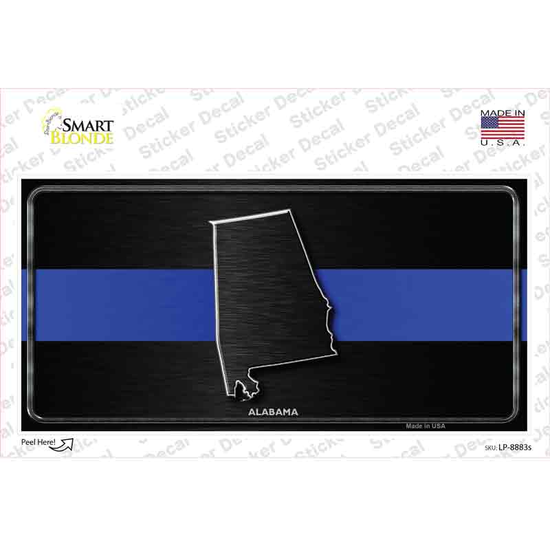 LP-8883s-M Alabama Thin Blue Line Novelty Sticker Decal - Medium