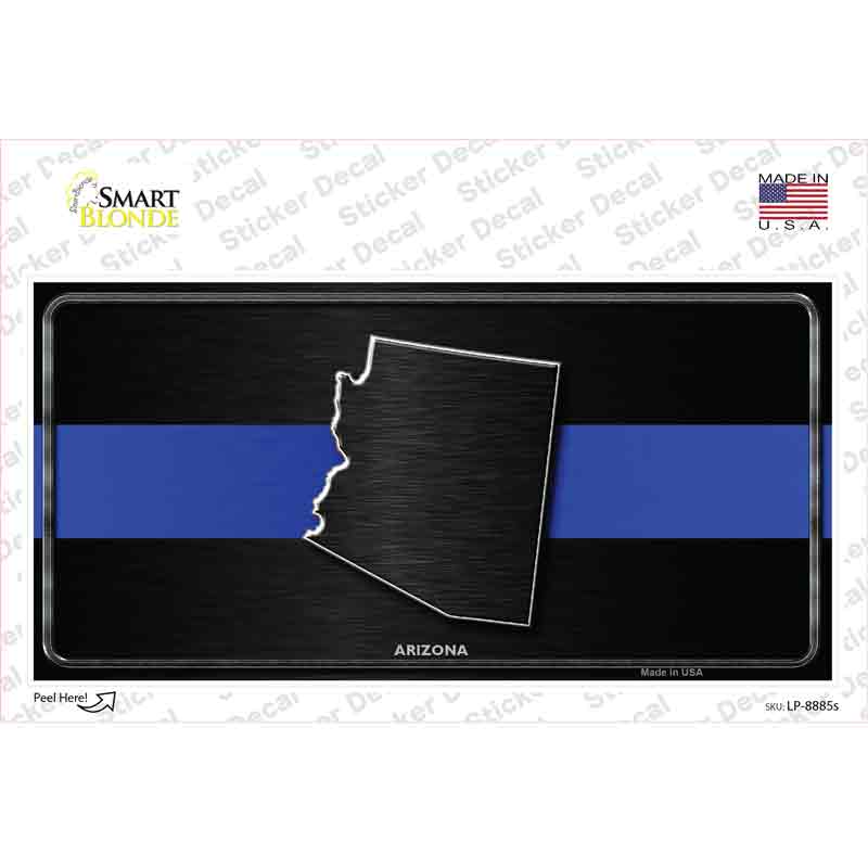 LP-8885s-M Arizona Thin Blue Line Novelty Sticker Decal - Medium