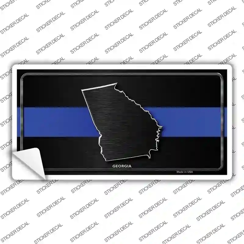 LP-8892s-L Georgia Thin Blue Line Novelty Sticker Decal - Large