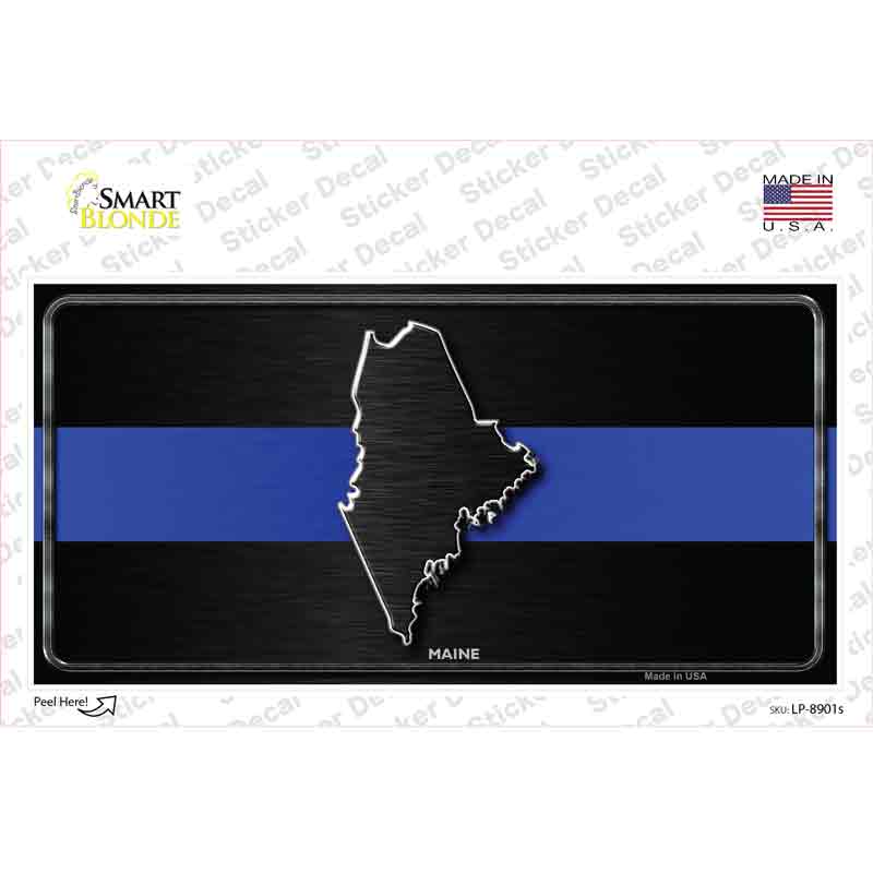 LP-8901s-M Maine Thin Blue Line Novelty Sticker Decal - Medium