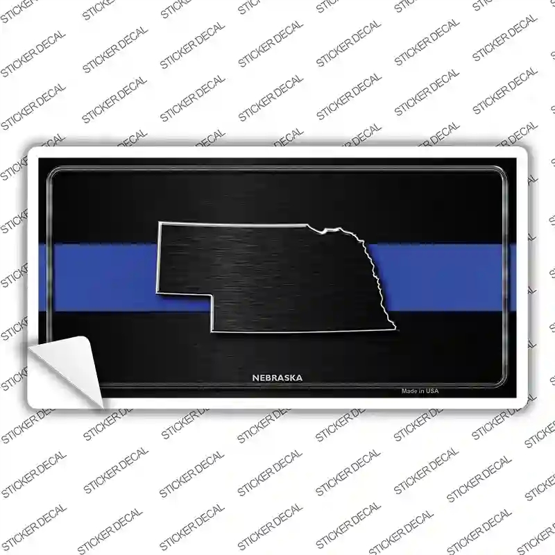 LP-8909s-S Nebraska Thin Blue Line Novelty Sticker Decal - Small