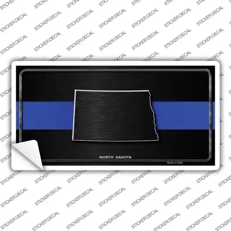 LP-8916s-S North Dakota Thin Blue Line Novelty Sticker Decal - Small