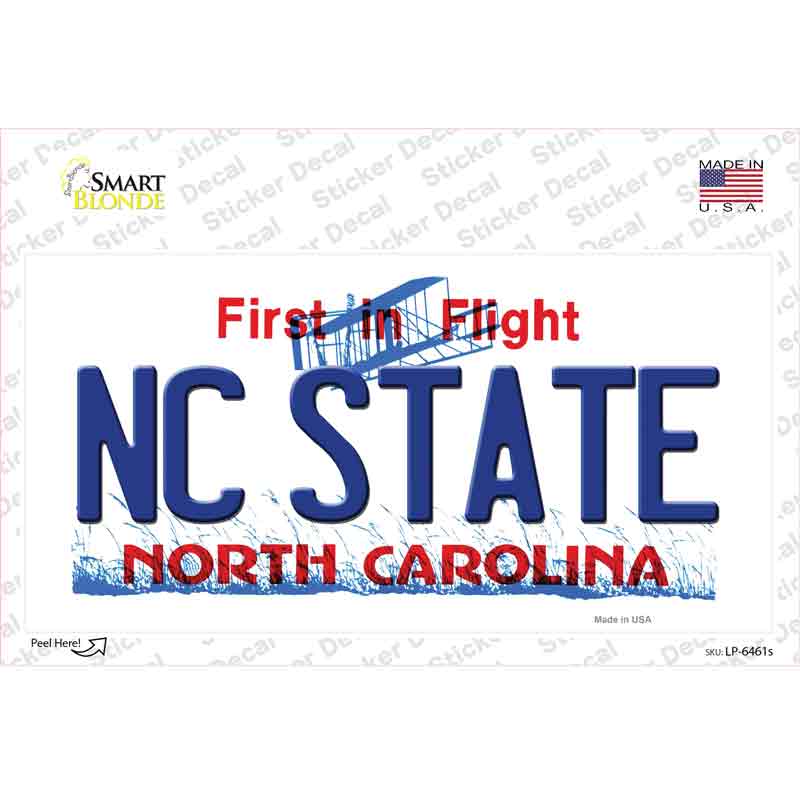 LP-6461s-M North Carolina State Novelty Sticker Decal - Medium